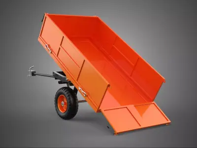TRAILER DUMP TIP CONSTRUCTION BUILDING SITE MATERIAL TRANSPORT 2 3D model
