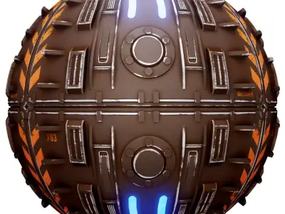 PBR Seamless Sci-Fi Texture 42 Low-poly 3D model