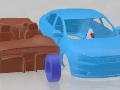Seat Toledo 2013 Printable Car 3D print model