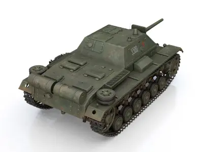 SU-76i - Soviet Assault gun - 3302 3D model