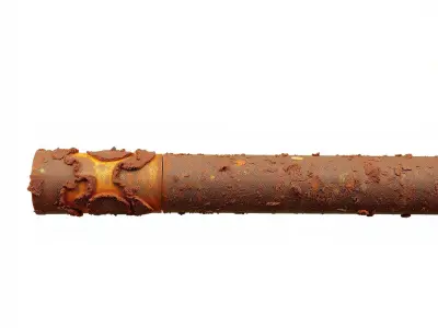 Rusty Steel Pipe Model Pack for Environmental Rendering Low-poly 3D model