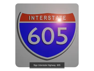 Highway Signs 2 3D Model Pack