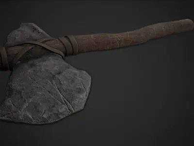 Stone Axe 2 Low-poly 3D model