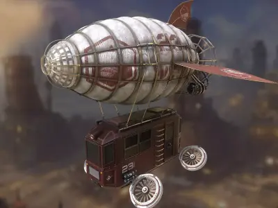 Steampunk Ariship 3D model