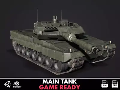 Main Tank Low-poly 3D model