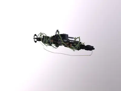 Firearms Fantasy  Firearms with chains and straps 3D model