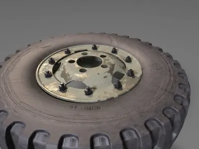 Truck Wheel Low-poly 3D model by sdivin09