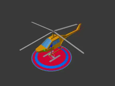 Low poly helicopter Low-poly 3D model by CGmano88