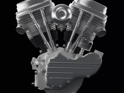 V-Twin Engine 3D model