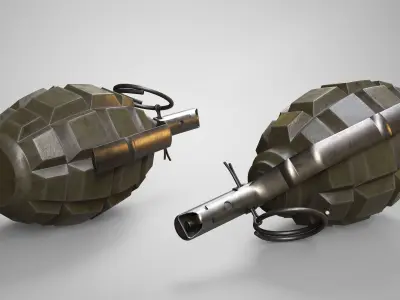 F1 Hand Grenade AAA Game Ready Low-poly 3D model