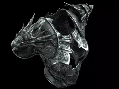 Dragon girl body armor Low-poly 3D model