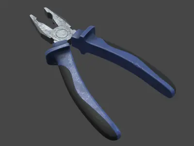 Used Pliers Low-poly 3D model