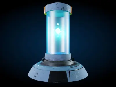 Capsule 3D model Game asset Low-poly 3D model