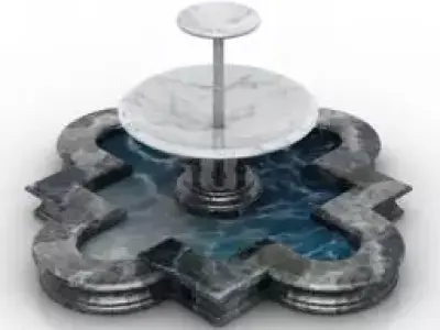 Fauntain marble fountain 3D model