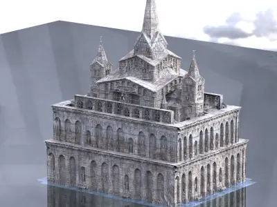 Cthulhu Cult Church larger 3D 3D model