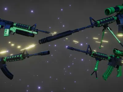 Guns Maker Low-poly 3D model