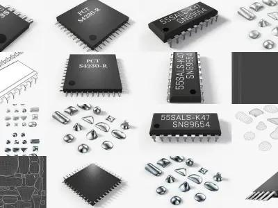 electronic components 3D Model Pack