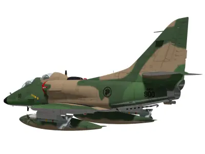 Douglas A-4SU Super Skyhawk two-seater 3D model