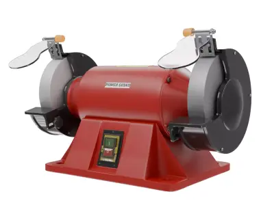 Double Bench Grinder POWERGRIND Realistic 3D Model 3D model