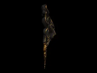 Shield Black Lion Low-poly 3D model