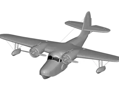 Grumman G-21 Goose 3D model purchase