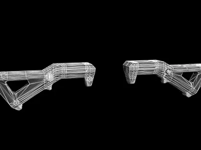 Angled Foregrip Low-poly 3D model