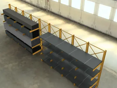 Steel Cantilever Beam Free 3D model
