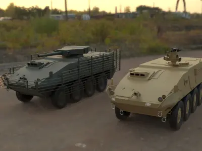 stryker personel carrier Free 3D model
