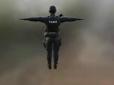 SWAT character 3D model