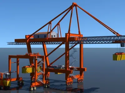 Cargo Crane Collection 3D model
