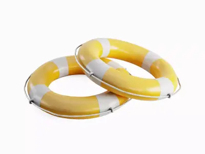 Lifebuoy 03  Low-poly 3D model