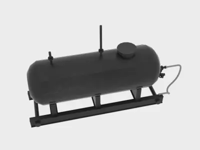  Oil Silo Tank  Low-poly 3D model