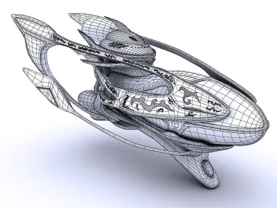 Space Ship Z 3D model 3D model