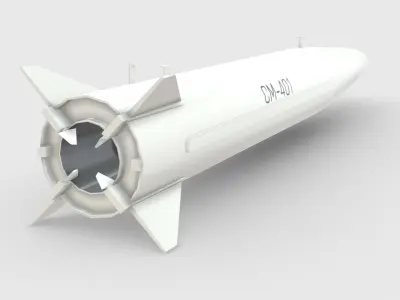 CM-401 Chinese Anti-Ship Ballistic Missile Optimized Low-poly 3D model