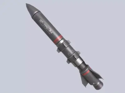 Scifi torpedo Low-poly 3D model order