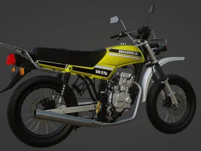 Honda Win100 Custom Verza Low-poly 3D model