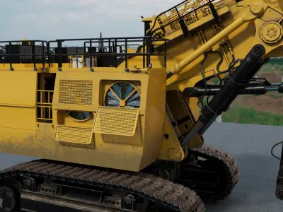 Hydraulic Mining Shovel 3D model purchase
