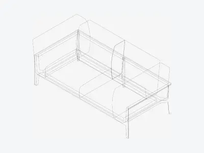 Furniture - Sofa - Contemporary - Oak - Sofa - Type 2 Low-poly 3D model