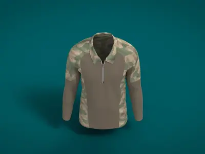Military Outfit - T-shirt Low-poly 3D model purchase