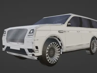 TOYOTA SUV LANDCRUISER vehicle Low-poly 3D model