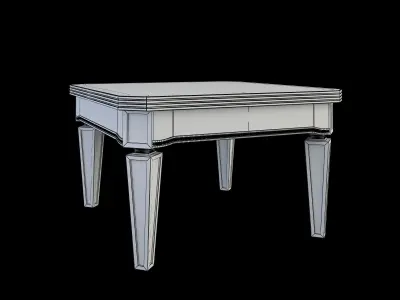 Antique Mirror Rectangle Coffee Table Free 3D model