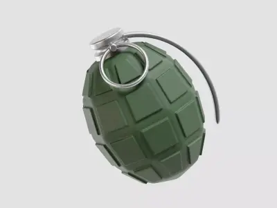cartoon Grenade  Low-poly 3D model