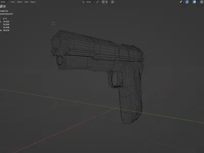 Pistol-1 pistol Free low-poly 3D model
