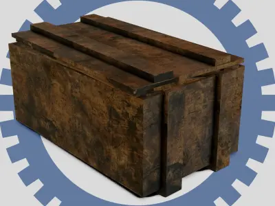 Wood Crate - game ready - 4k Low-poly 3D model