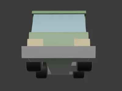 Low Poly Truck Free low-poly 3D model