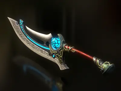 Fantasy Sword Low-poly 3D model shop