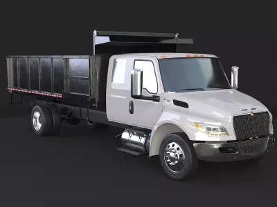 International MV Extended Cab Landscape Truck 3D model