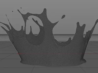 Crown Splash Animated 3D model purchase