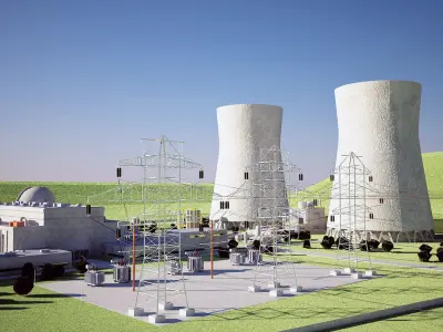 Nuclear Plant &amp; Scheme 3D model