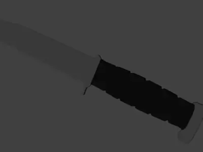 Simple Military Knife Free low-poly 3D model
